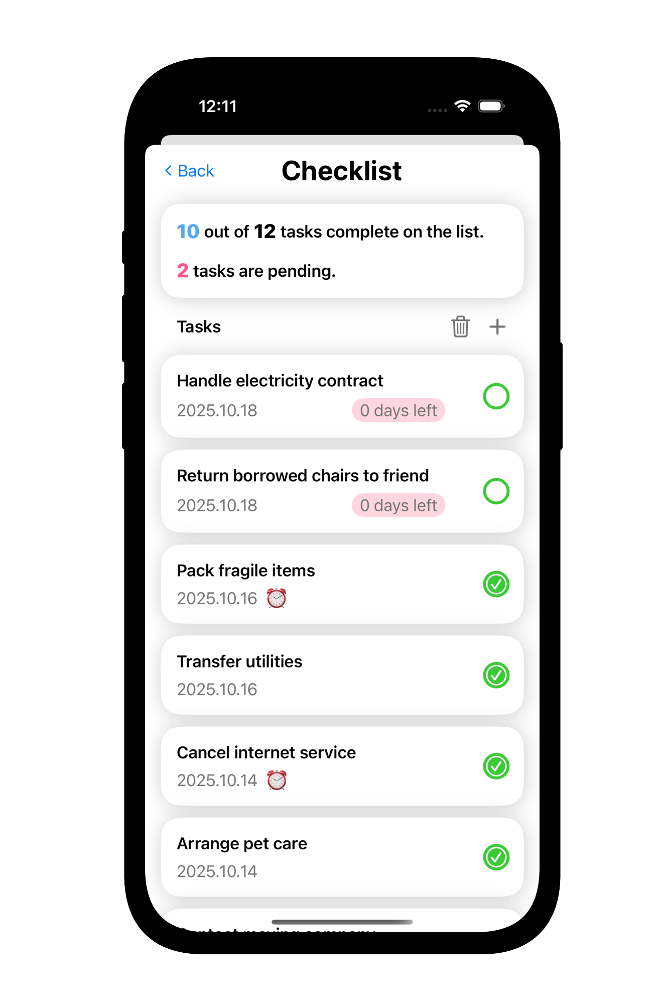 Manage Your To-Dos Interface